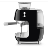 Smeg 50's Espresso Coffee Machine with Grinder Black Chrome