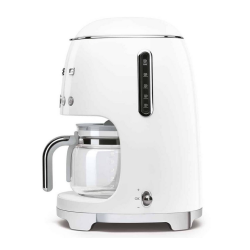 Cafetera Programable Smeg 50's Cromo Blanco