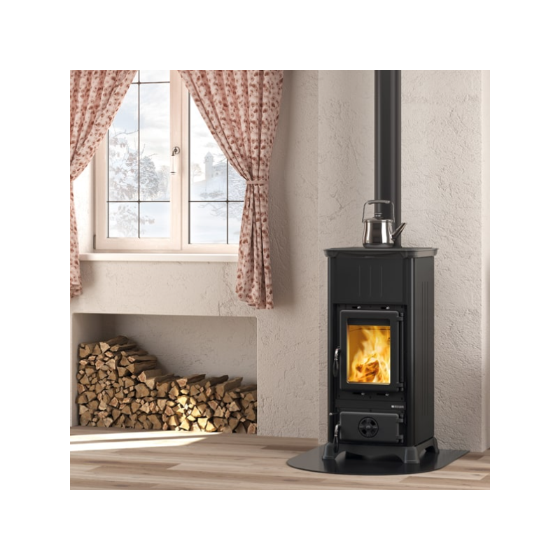 La Nordica Emiliana Stahl 6,5kW Kaminofen anthrazit schwarz
