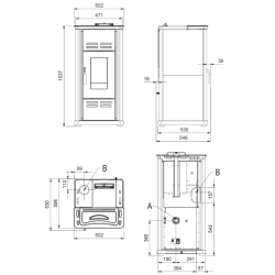 Extraflame Serafina Lux Evo 8kW Ventilated Pellet Stove White