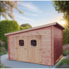 Wooden Log Garden Shed 28mm Danube Habrita 10m2
