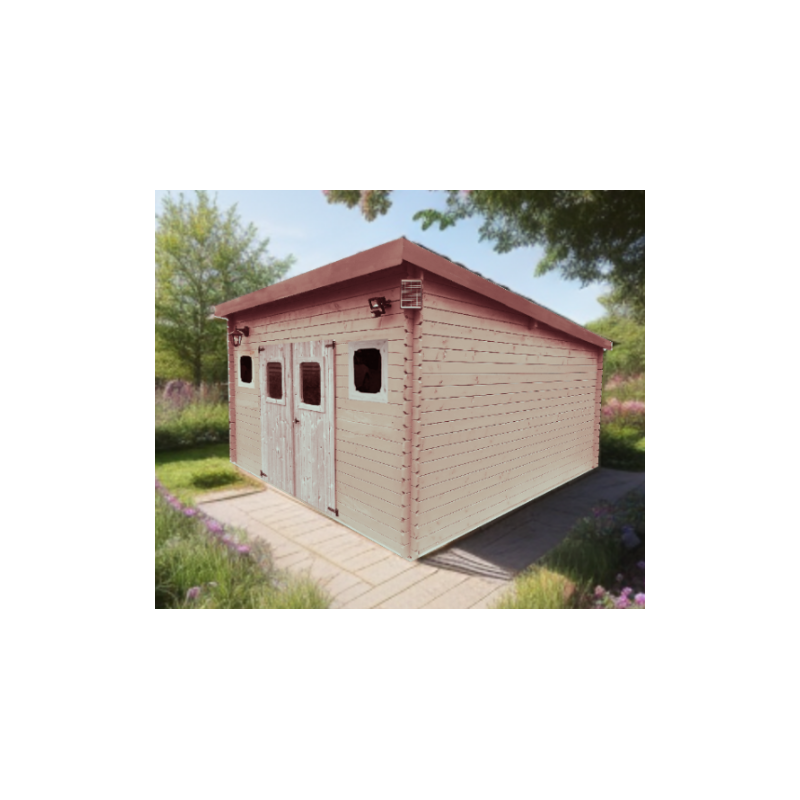 Holzblockhaus 28mm Danube Habrita 17m2