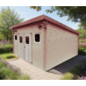 Abri de jardin en Bois madriers 28mm Danube Habrita 17m2