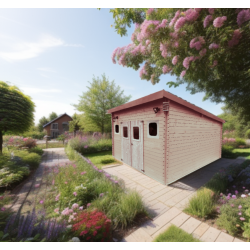 Holzblockhaus 28mm Danube Habrita 17m2