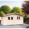 Abri de jardin en Bois madriers 42mm Nancy Habrita 20m2