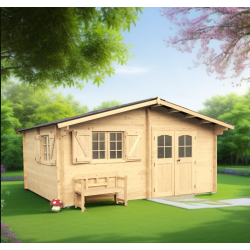 Holz-Blockhaus-Gartenhaus 42mm Nancy Habrita 20m2