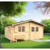 Abri de jardin en Bois madriers 42mm Nancy Habrita 20m2
