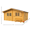 Abri de jardin en Bois madriers 42mm Nancy Habrita 20m2