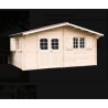 Abri de jardin en Bois madriers 42mm Nancy Habrita 20m2