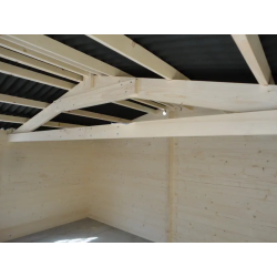 Abri de jardin en Bois madriers 42mm Nancy Habrita 20m2