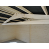 Abri de jardin en Bois madriers 42mm Nancy Habrita 20m2