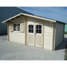 Abri de jardin en Bois madriers 42mm Nancy Habrita 20m2
