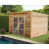 Poolhouse Log Shelter 28mm Bahia Habrita 10m2