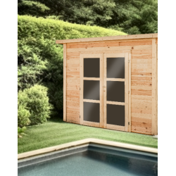 Refugio de troncos de la casa de la piscina 28mm Bahia Habrita 10m2
