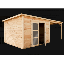 Poolhaus-Überdachung mit überdachten Terrassendielen 28mm Bahia Habrita 20m2