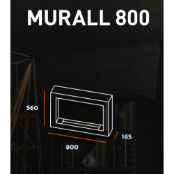 Infire Murall 800 Caminetto a bioetanolo con vetro 3 kW Bianco