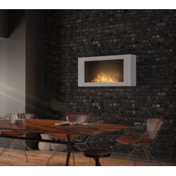 Infire Murall 1000 Bioethanol-Kamin mit Glas 2 kW Weiß