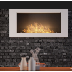 Infire Murall 1200 Bioethanol-Kamin mit Glas 3 kW Weiß