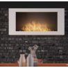 Cheminée au bioéthanol Infire Murall 1200 avec vitre 3 kW Blanc