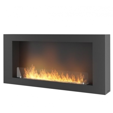 Infire Murall 1200 Bio-ethanol Haard met Glas 3 kW Zwart