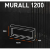 Cheminée au bioéthanol Infire Murall 1200 avec vitre 3 kW Noir