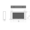 Cheminée au bioéthanol Infire Murall 1000 avec vitre 2 kW Noir