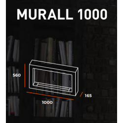 Infire Murall 1000 Bioethanol-Kamin mit Glas 2 kW Schwarz