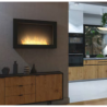 Cheminée au bioéthanol Infire Murall 800 avec vitre 2 kW Noir