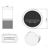 Cheminée au bioéthanol Infire Incyrcle avec vitre 2 kW Blanc