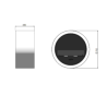 Infire Incyrcle Bioethanol-Kamin mit Glas 2 kW Schwarz