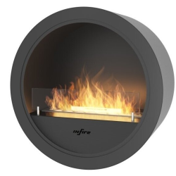 Infire Incyrcle Caminetto a Bioetanolo Sospeso 2 kW Nero con Vetro