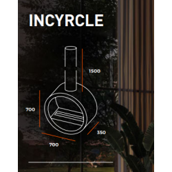 Infire Incyrcle Caminetto a Bioetanolo Sospeso 2 kW Nero con Vetro