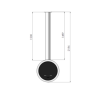 Cheminée au bioéthanol Infire Incyrcle suspendue 2 kW Noir avec vitre