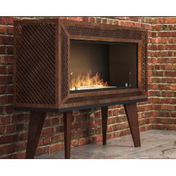 Infire Inecco Bioethanol-Kamin mit Halterung 2 kW Schwarz