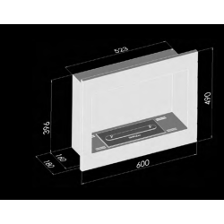 SIMPLEfire Frame 600 Caminetto a bioetanolo nero con 1 finestra