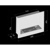 SIMPLEfire Frame 600 Caminetto a bioetanolo nero con 1 finestra
