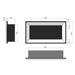 Cheminée au bioéthanol SIMPLEfire Frame 900 blanc avec 1 vitre