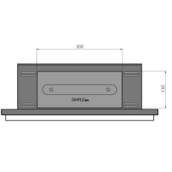SIMPLEfire Frame 550 Caminetto a bioetanolo nero con 1 finestra