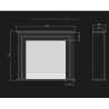 SIMPLEfire Portal 1 white bioethanol fireplace with 1 pane of glass