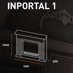 Cheminée au bioéthanol Infire  Inportal1 blanc avec 1 vitre