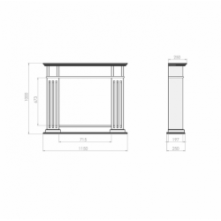 Cheminée au bioéthanol Infire  Inportal1 blanc avec 1 vitre