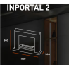 Cheminée au bioéthanol Infire Inportal2 blanc avec 1 vitre