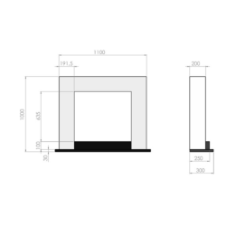 Infire Inportal1 Bioethanol Fireplace White with 1 Window