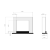 Infire Inportal1 Bioethanol-Kamin weiß mit 1 Fenster