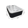 Parma Vasca idromassaggio 3 posti Plug&Play 29 getti L216xP160xH78 VerySpas