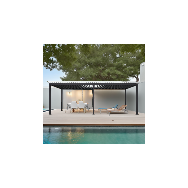 Pergola Bioclimatica Elettrica Strisce LED in Alluminio 18 m2
