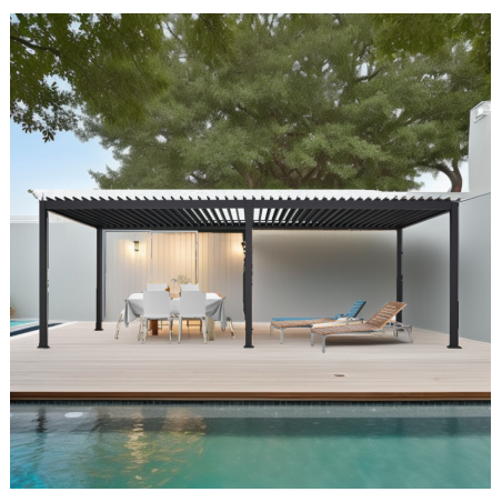 Pergola Bioclimatica Elettrica Strisce LED in Alluminio 18 m2
