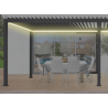 Pergola Bioclimatique électrique aluminium rubans LED 18 m2