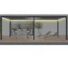 Pergola Bioclimatique électrique aluminium rubans LED 18 m2