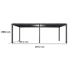 Pergolado Bioclimático Elétrico Fitas LED de Alumínio 18 m2